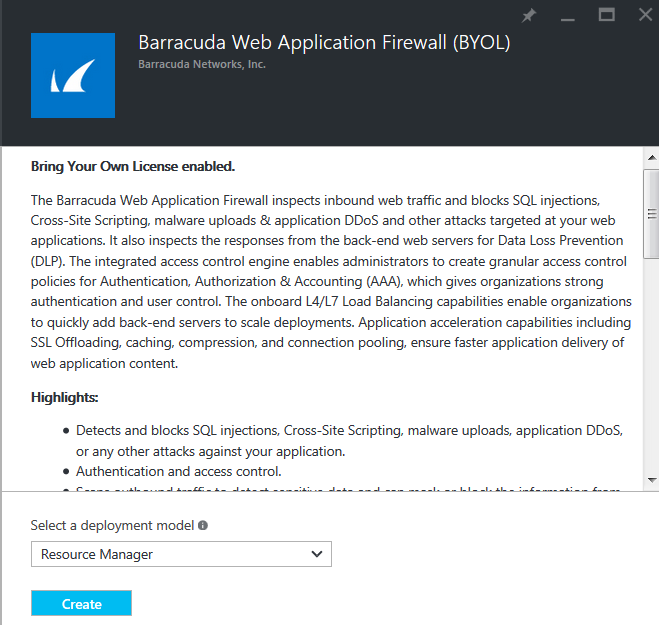 Azure Resource Managerモデルを使用したBarracuda CloudGen WAFの導入とプロビジョニング のページ写真 3