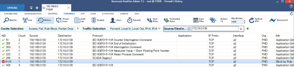 Barracuda CloudGen Firewallを使ってSCADAの通信制御を実施する のページ写真 11