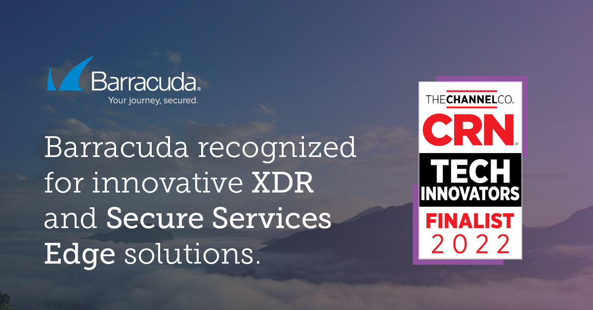 バラクーダ、2022 CRN Tech Innovator Awardsファイナリストに選出される 写真 バラクーダ、2022 CRN Tech Innovator Awardsファイナリストに選出される のページ写真 1